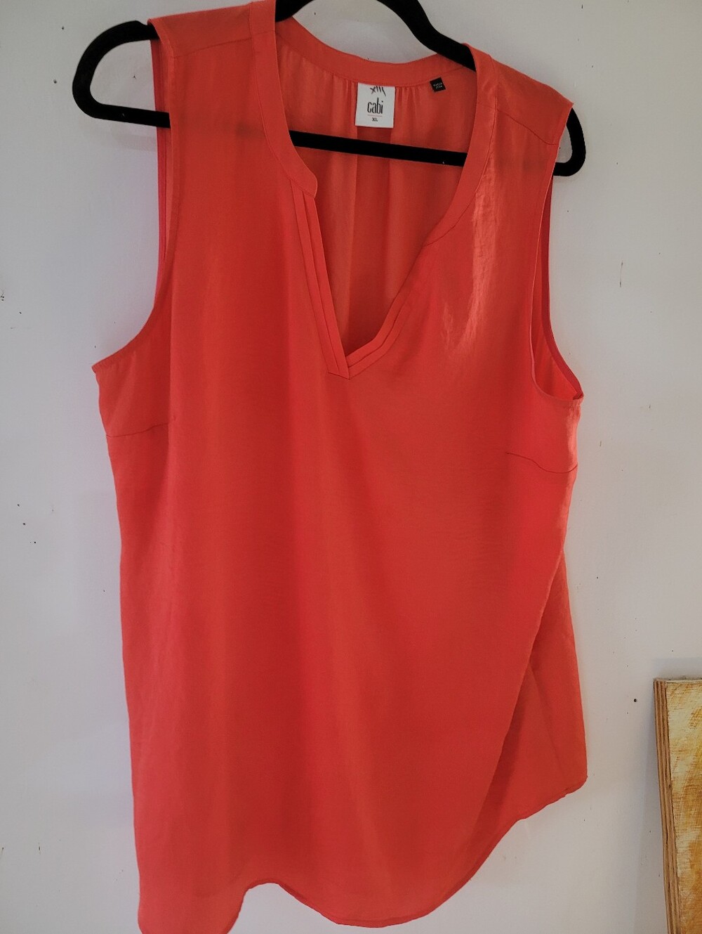 CAbi XL RedCoral V-Neck Sleeveless Camisole